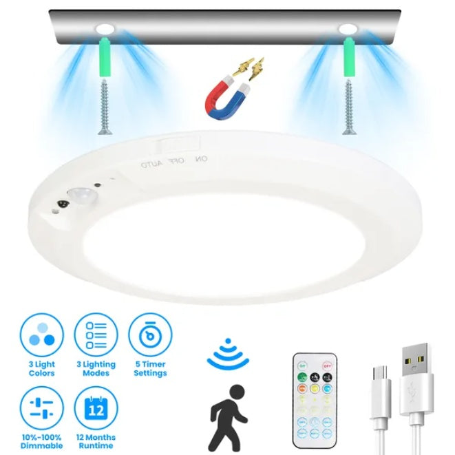 Rechargeable Motion-Sensor Ceiling Light — Restaurant Service Areas — view 1