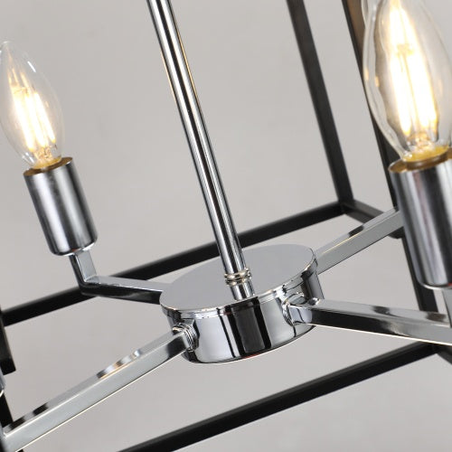 Industrial Farmhouse 8-Lantern Tiered Chandelier for Restaurant Dining Rooms — view 2