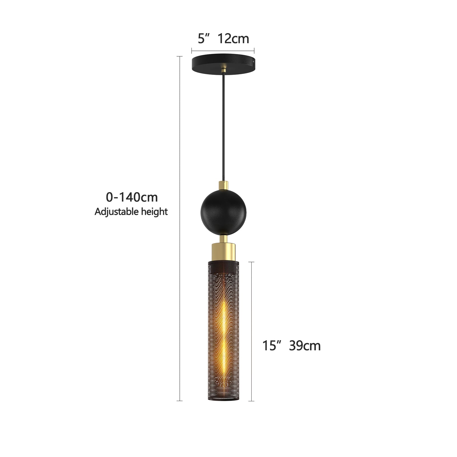 Modern Black Wrought Iron Pendant for Restaurant Kitchen Islands — view 1