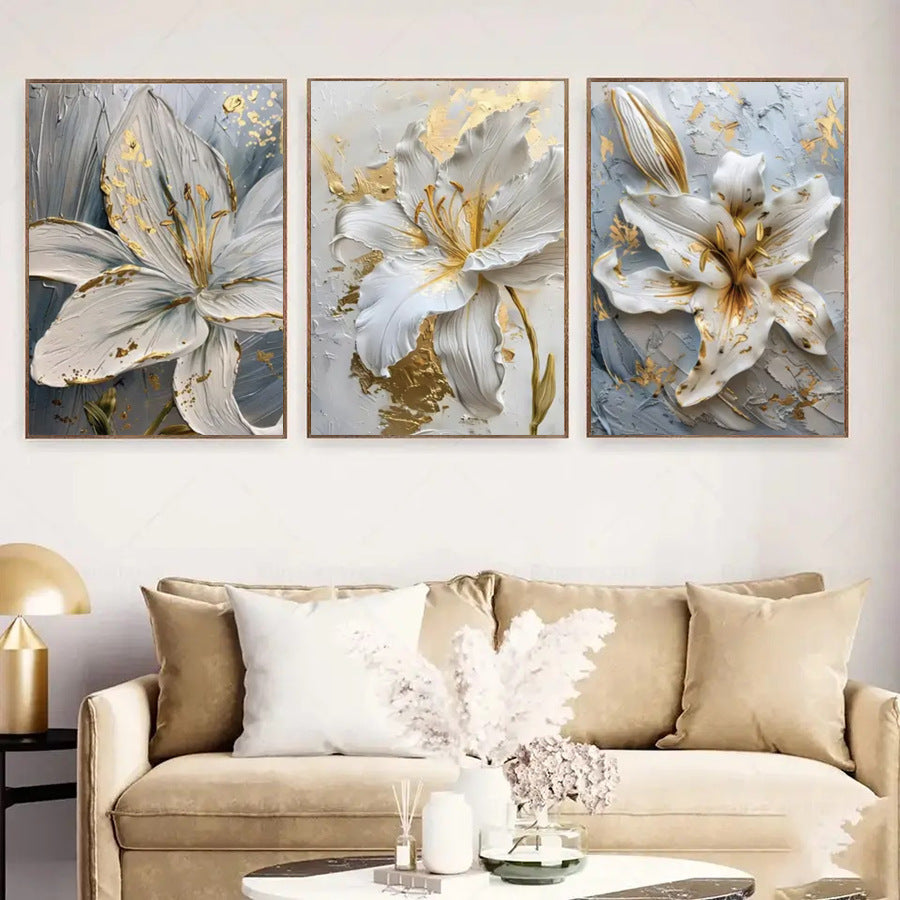 Hand-painted Floral Study Room Decorative Painting — view 1
