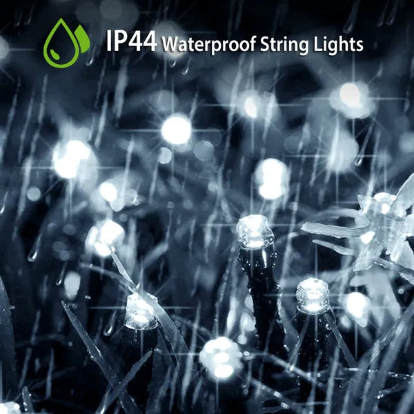 12m Multicolor Solar String Lights — Restaurant Patio — view 4