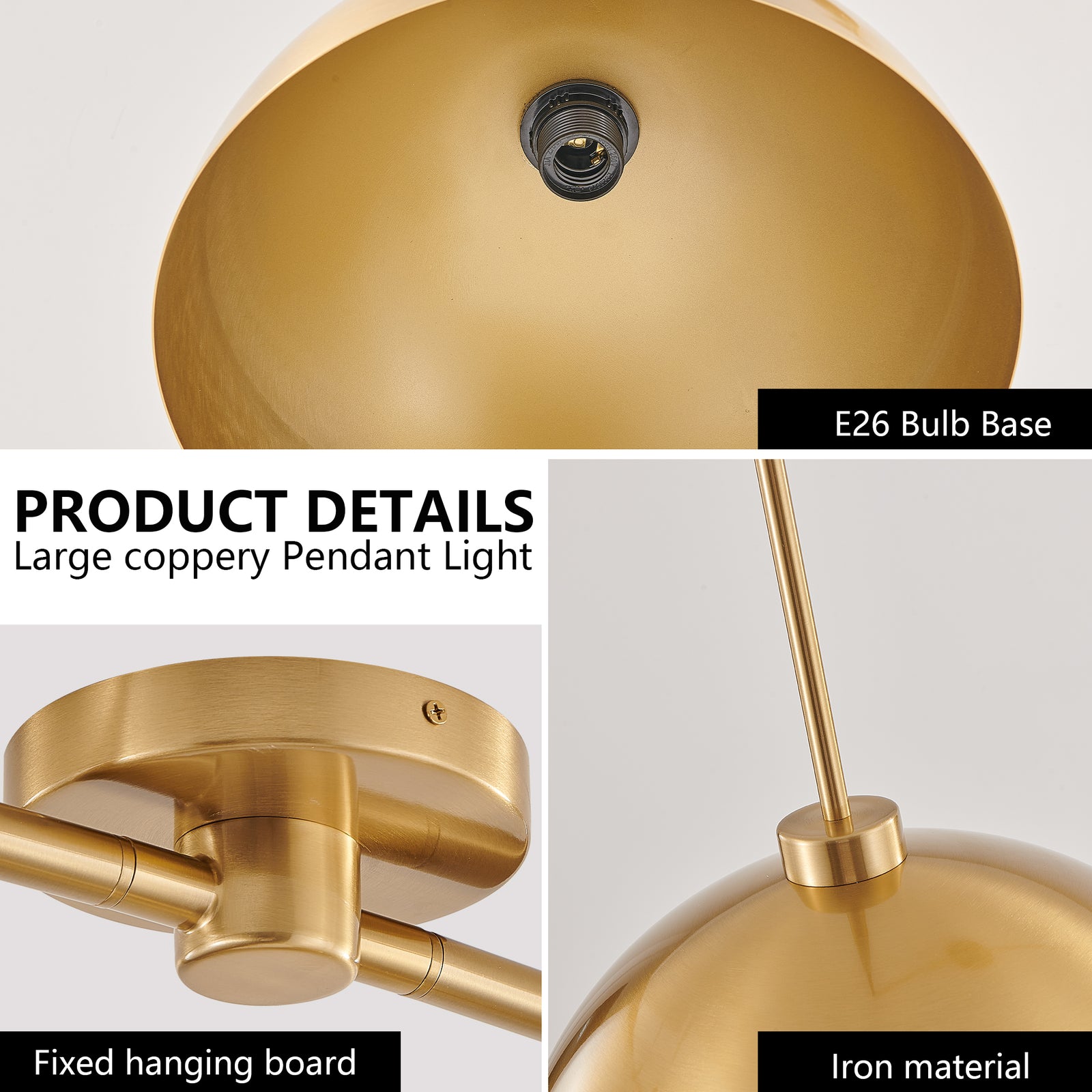 41-Inch Copper Double Pendant Light for Restaurant Dining Rooms and Kitchen Islands — view 7