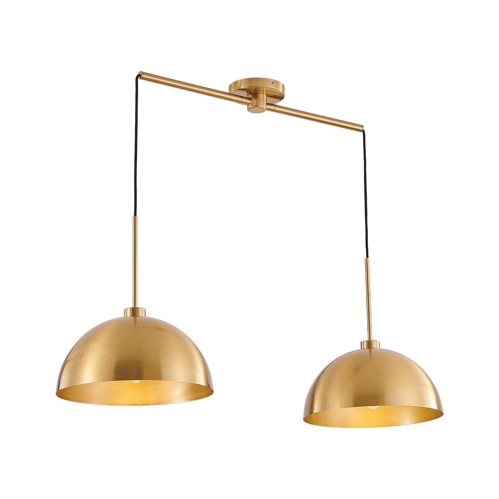 41-Inch Copper Double Pendant Light for Restaurant Dining Rooms and Kitchen Islands — view 9