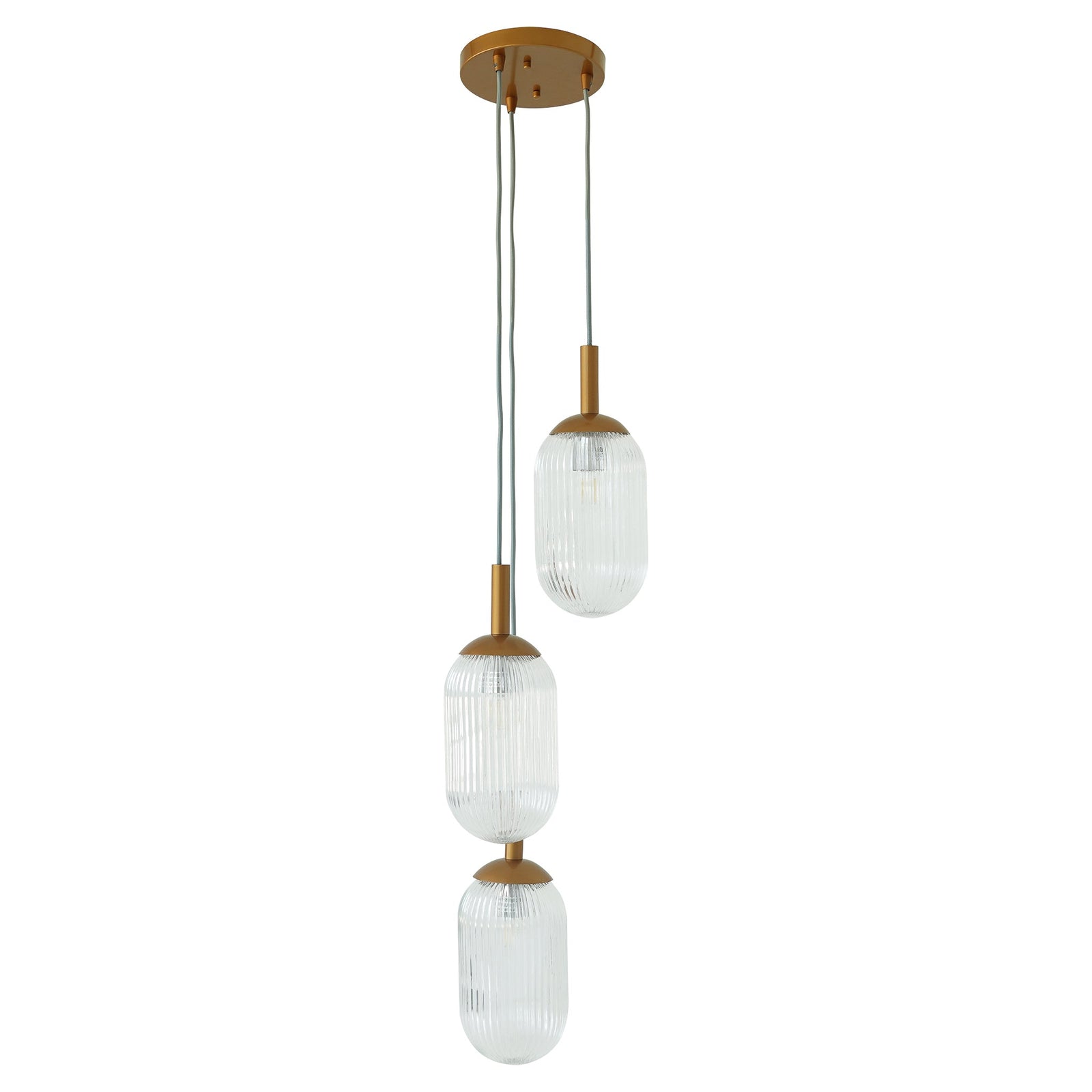 Bronze and Clear Retro Pendant Light for Restaurant Dining Rooms — view 2