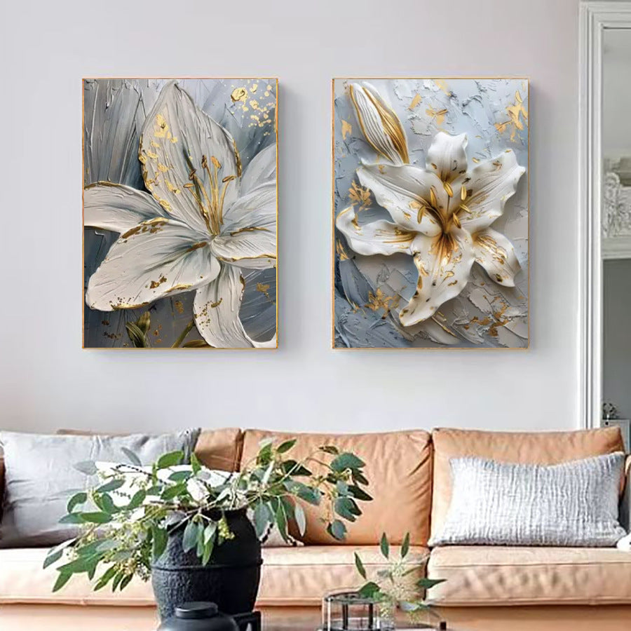 Hand-painted Floral Study Room Decorative Painting — view 3