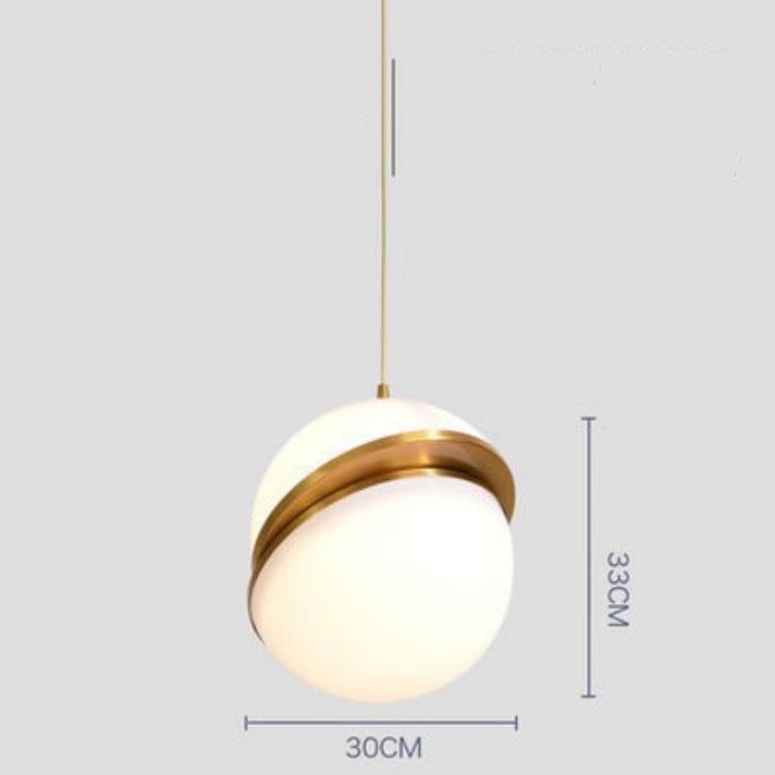Nordic Modern Pendant Lights For Dining Room Bedroom Restaurant Decor Hotel Golden LED Hanging Lamp Fixture White Ball Lampshade — view 8