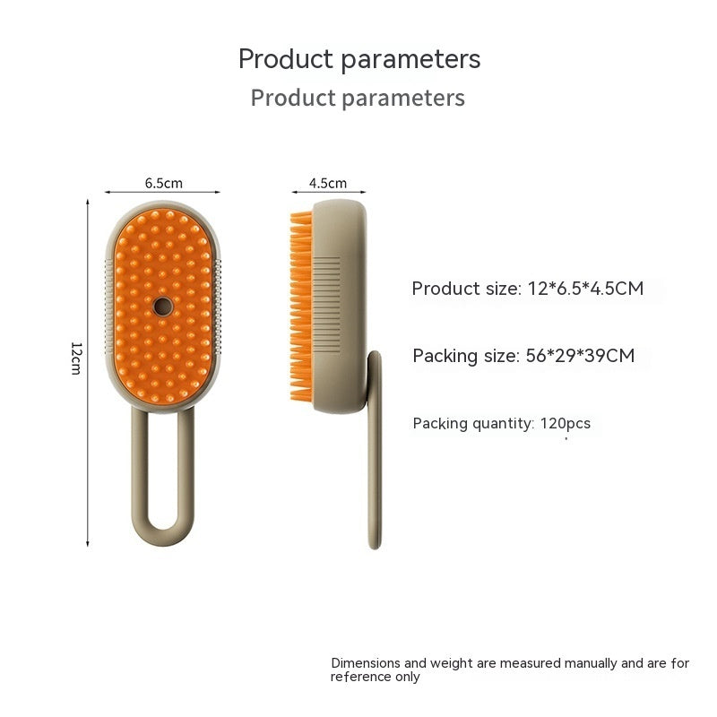 Three-in-One Fine-Mist Grooming Brush for Cat Cafés, Foster Care Rooms, and Daily Shedding Control — view 6