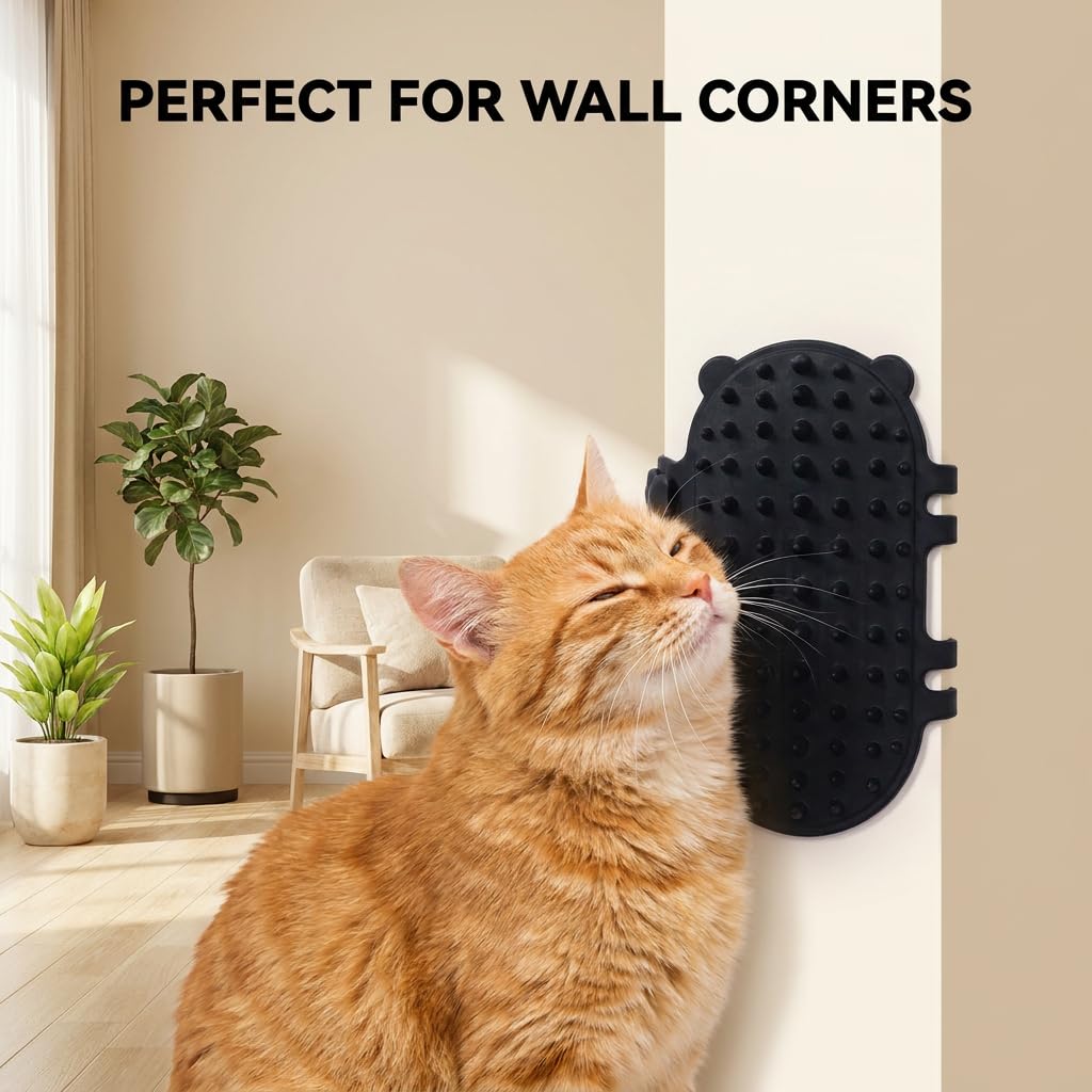 Two-Piece Soft Corner Self-Groomer Set for Cat Cafés, Adoption Suites, and High-Traffic Enrichment Walls — view 7