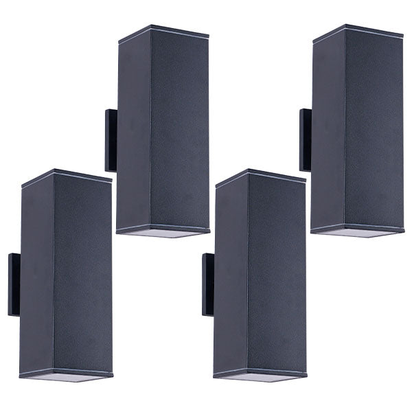 12-Inch Square Up/Down Porch Lights (4-Pack) — Restaurant Patio — view 6