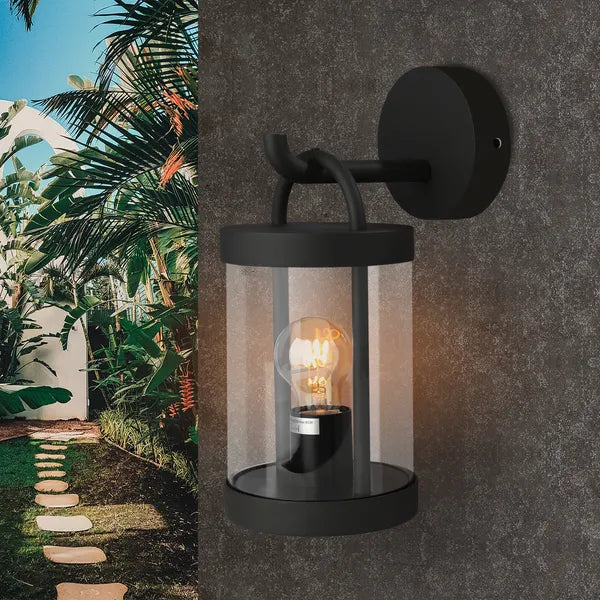 Outdoor E26 Lantern Wall Sconce for Restaurant Patios and Entryways — view 2
