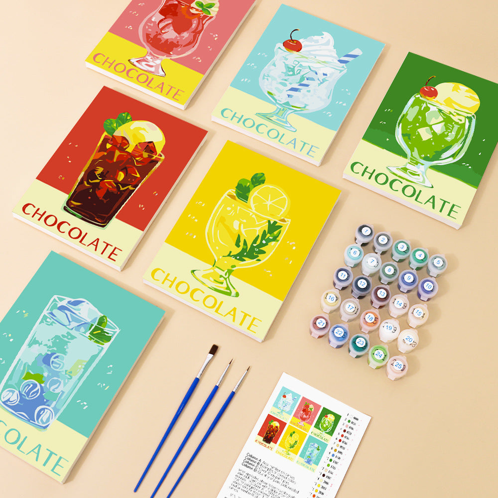 New Small Painting Set Foreign Trade Popular Style Landscape Flower Hand-painted Diy Digital Oil Painting Amazon FBA Global Hair — view 1
