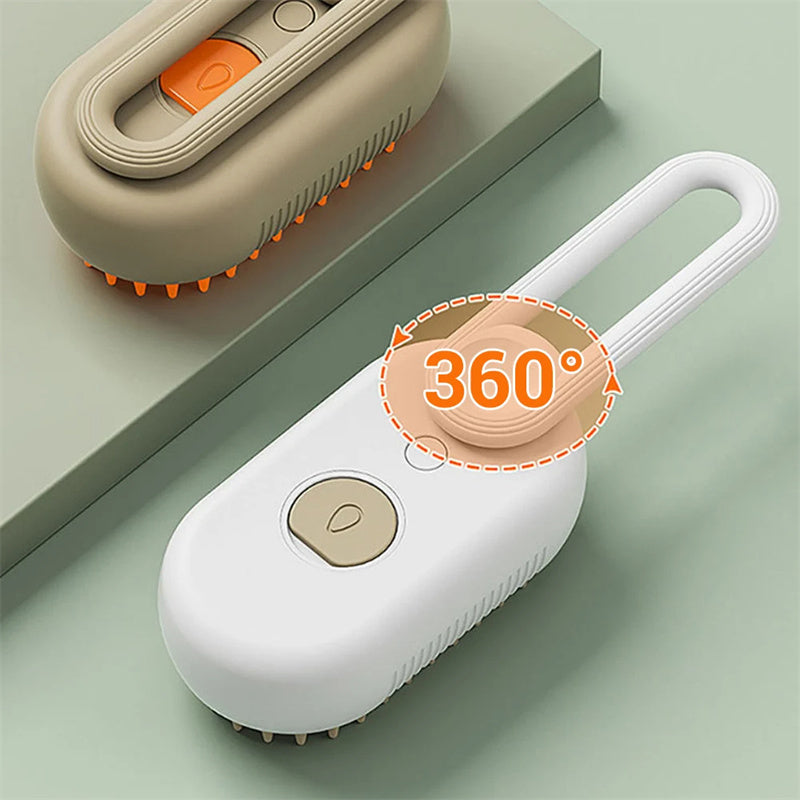 Three-in-One Fine-Mist Grooming Brush for Cat Cafés, Foster Care Rooms, and Daily Shedding Control — view 10