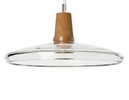Smoked Glass & Wood Pendant Light for Restaurants and Bars — view 2