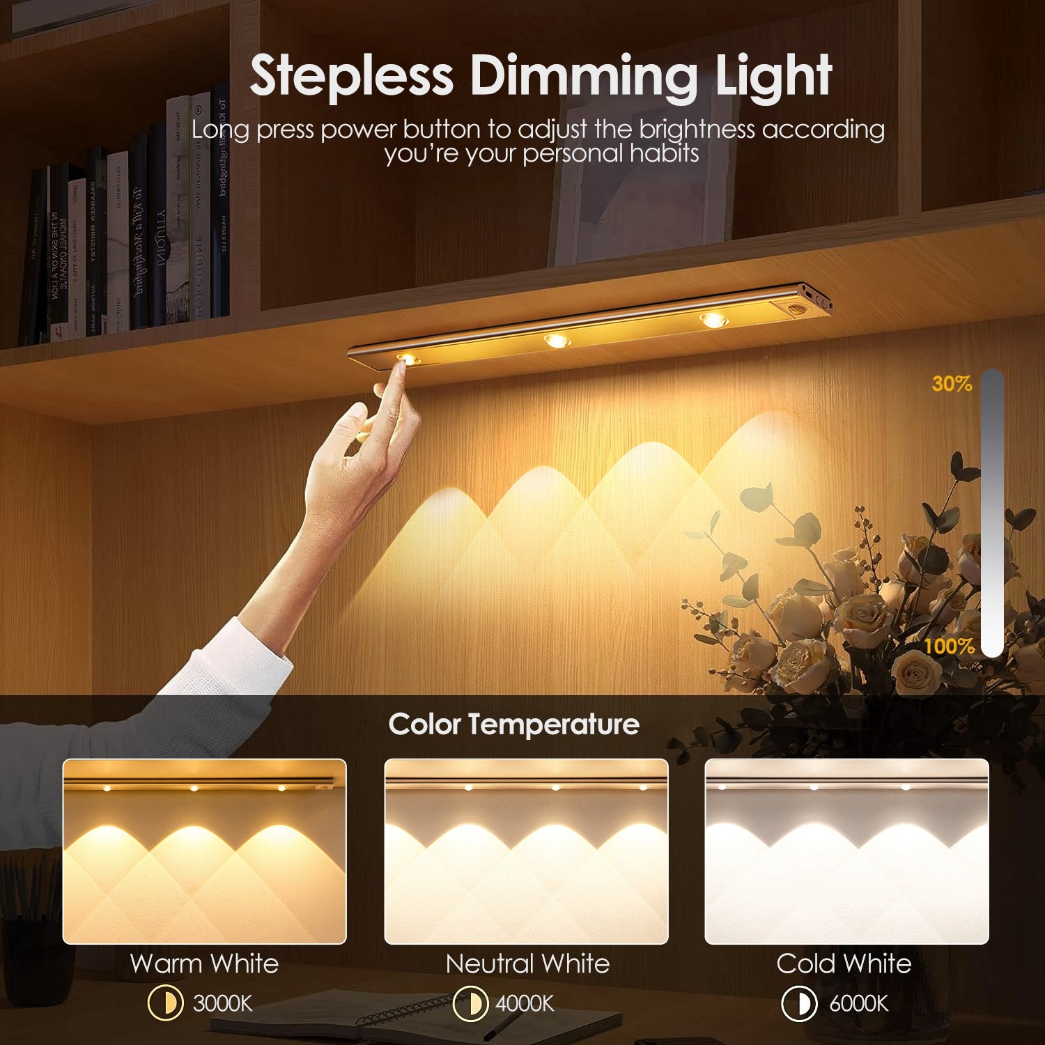 2-Pack Rechargeable Motion-Sensor Cabinet Lights — Restaurant Prep — view 10