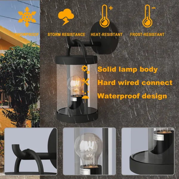 Outdoor E26 Lantern Wall Sconce for Restaurant Patios and Entryways — view 5