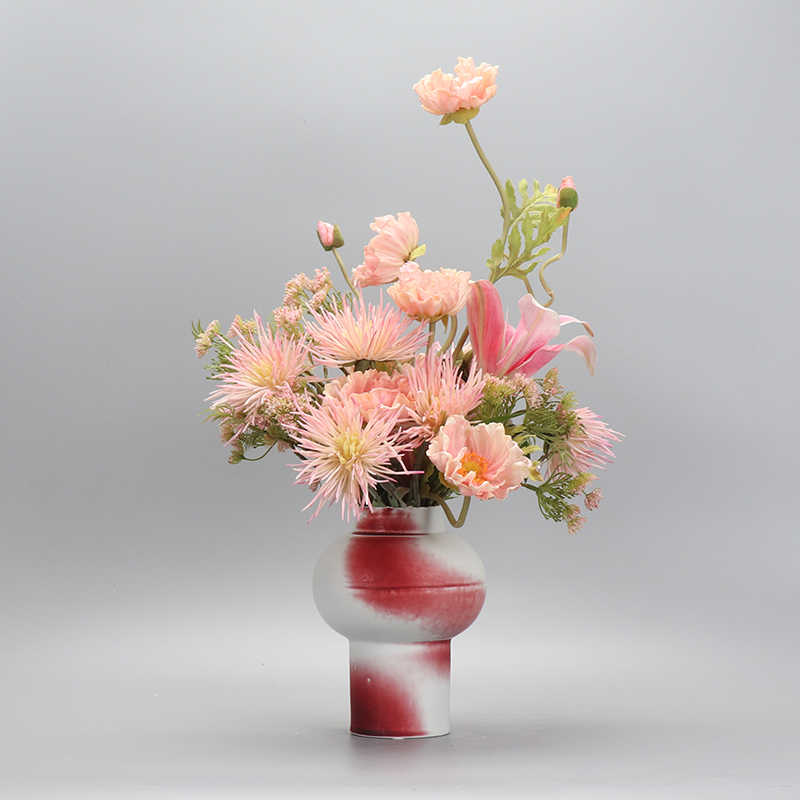 Restaurant-Style Artificial Greenery Mid-Century Floral Table Decor Vase For Dining Tables — view 3
