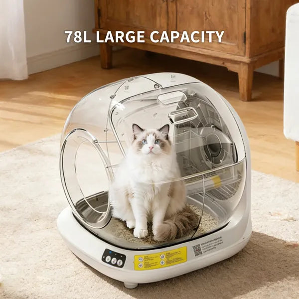 78-Liter Smart Self-Cleaning Litter Station for Cat Cafés, Multi-Cat Adoption Rooms, and Staff-Managed Hygiene Zones — view 4