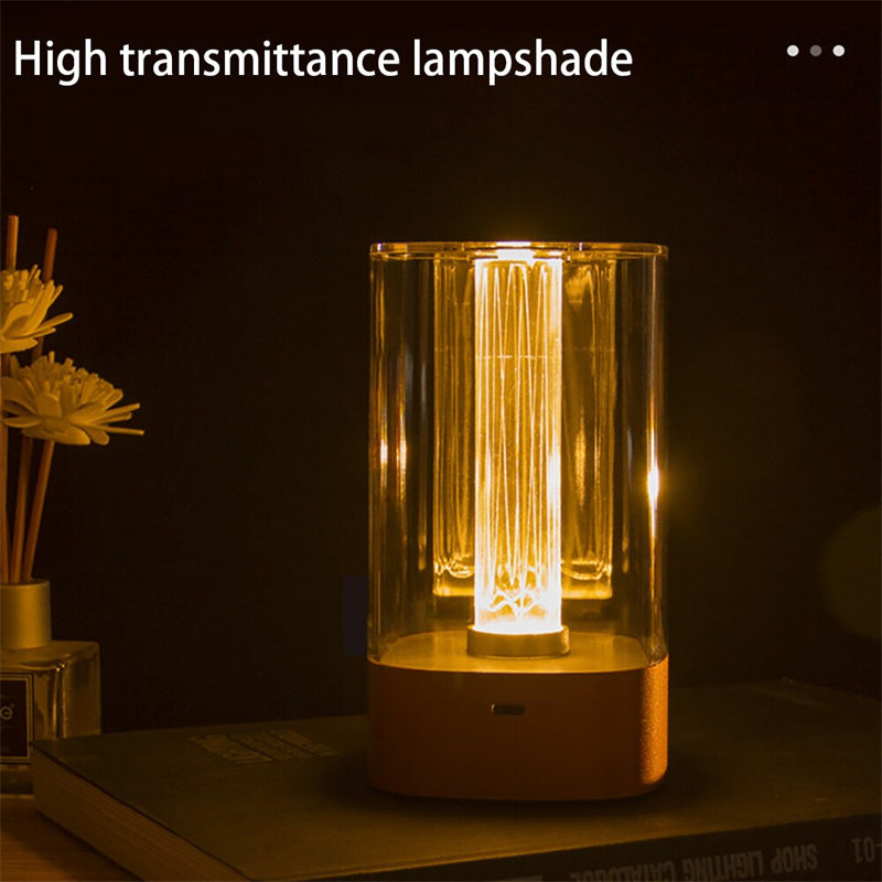New LED Touch Atmosphere Light USB Charging Eye Protection Bedside Bedroom Lamp Bar Restaurant Garden Decoration Night Light Home Decor — view 4