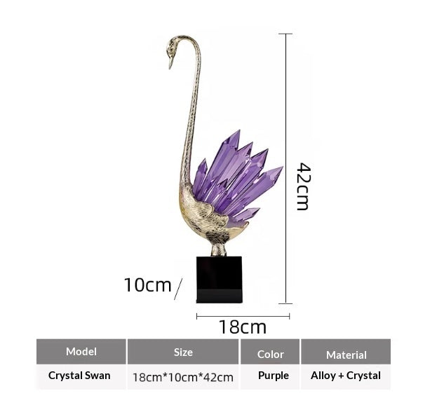 Affordable Luxury Crystal Swan High-End Home Decor For Foyer — view 3