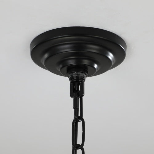 Industrial Farmhouse 8-Lantern Tiered Chandelier for Restaurant Dining Rooms — view 6