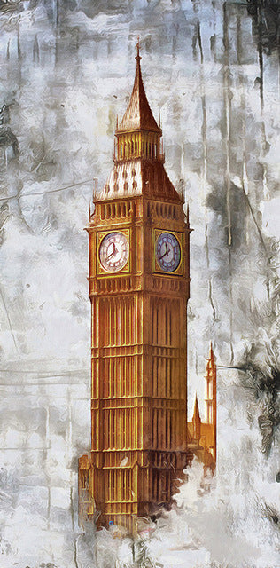 Bedroom Retro Golden Tower Landscape Canvas Painting — view 8