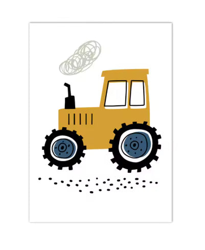 Excavator Canvas Art Poster Decoration Painting — view 7