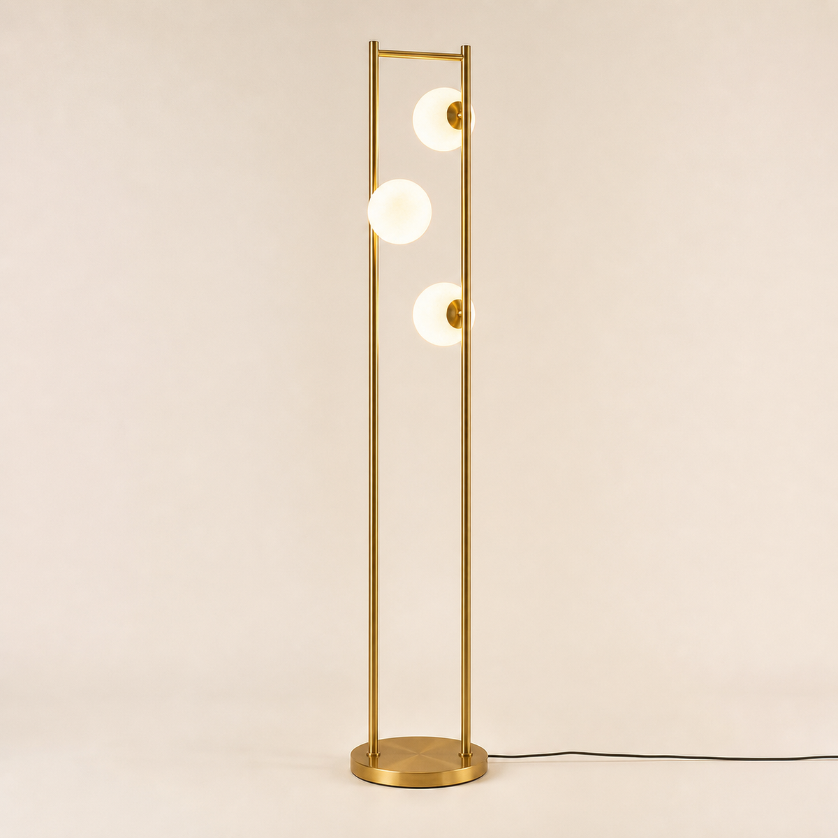 Resto Glow AI product image 2026-08-03 — clean background — Gold Artema Floor Lamp — Restaurant Lounge & Dining