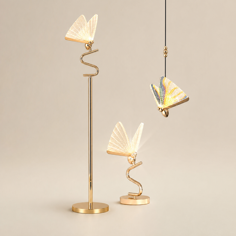Resto Glow AI product image 2026-08-03 — clean background — Butterfly Art Chandelier for Restaurant Lounges