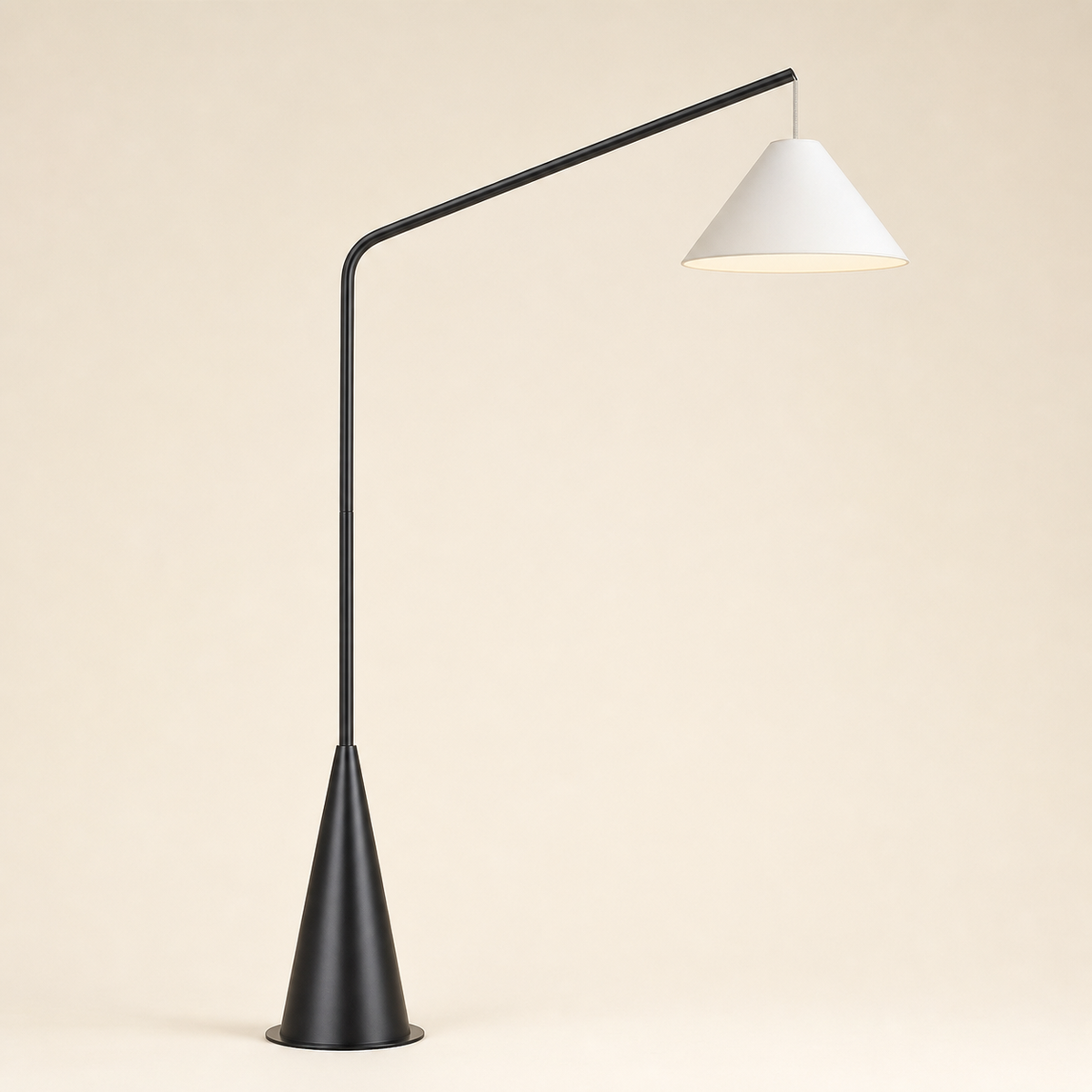 Resto Glow AI product image 2026-08-03 — clean background — Lisbon Black Floor Lamp — Restaurant Lounge