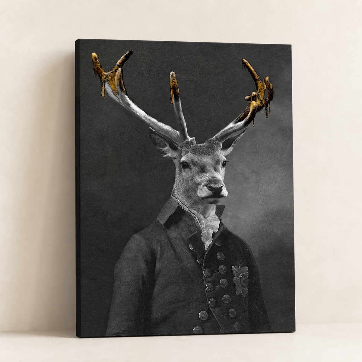 Resto Glow AI product image 2026-08-03 — clean background — Black Wildlife Restaurant Canvas Print