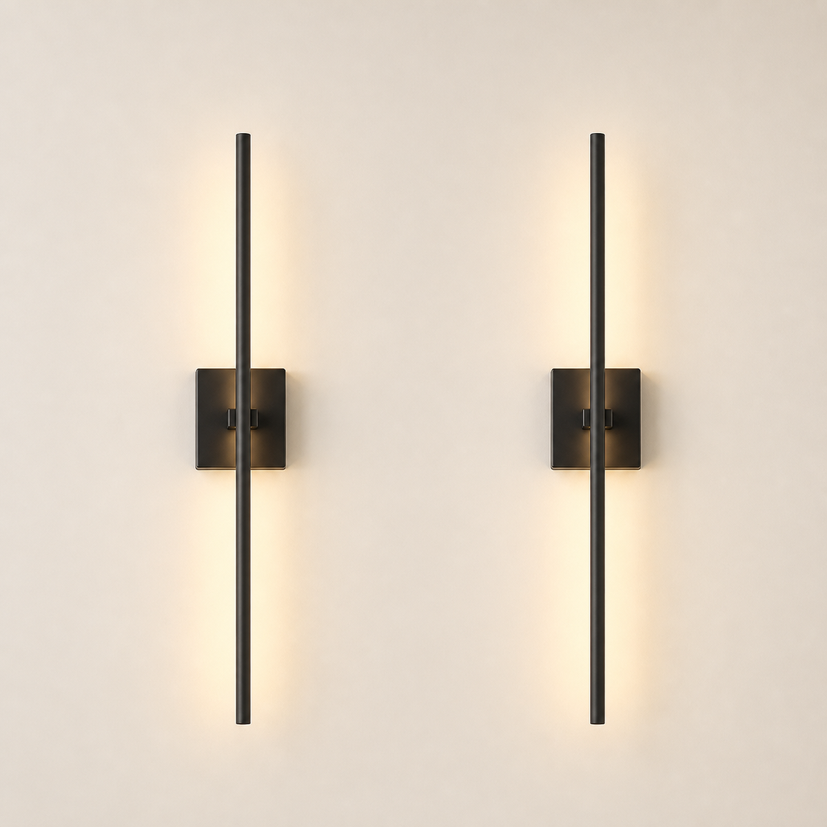 Resto Glow AI product image 2026-08-03 — clean background — Matte Black LED Wall Sconce — 2-Piece Restaurant Set