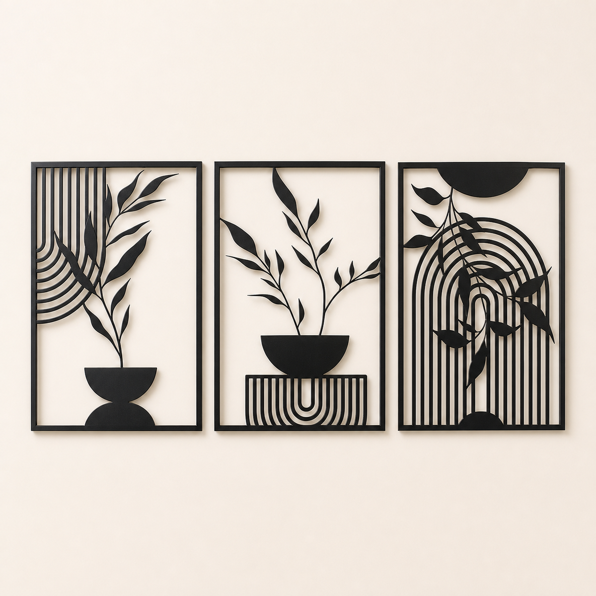 Resto Glow AI product image 2026-08-03 — clean background — Minimalist Abstract Art Metal Wall Decor