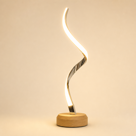 Resto Glow AI product image 2026-08-03 — clean background — Modern Curved LED Accent Table Lamp