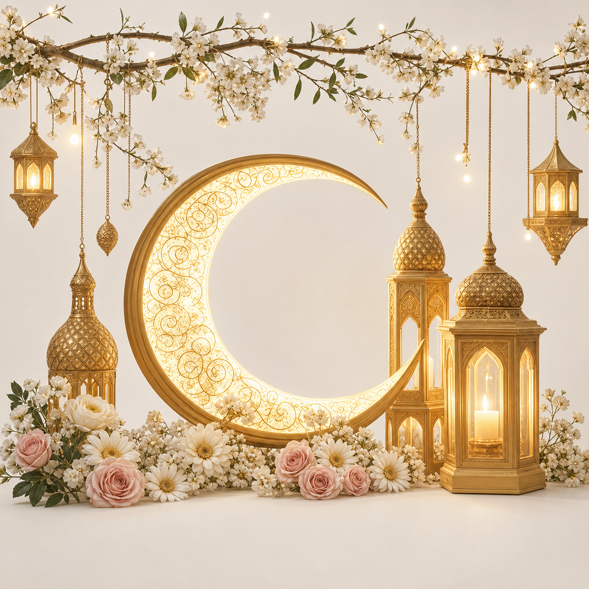 Resto Glow AI product image 2026-08-03 — clean background — Moon Backdrop Hanging Decor For Wall Decoration
