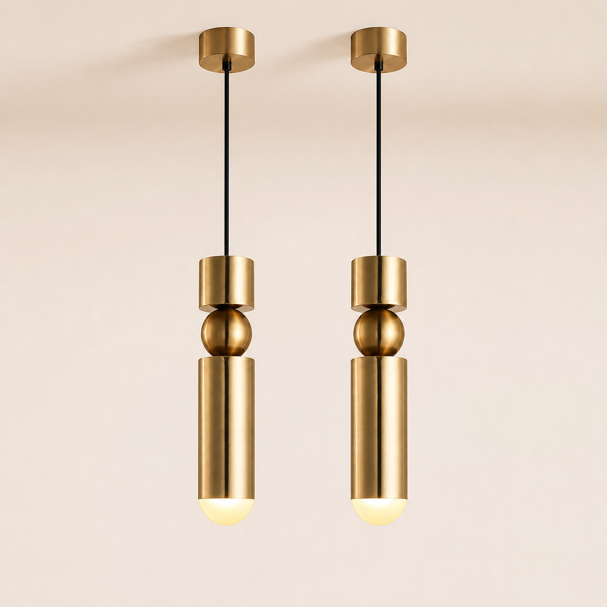 Resto Glow AI product image 2026-08-03 — clean background — Nordic Brass Pendant Light for Restaurants and Cafés