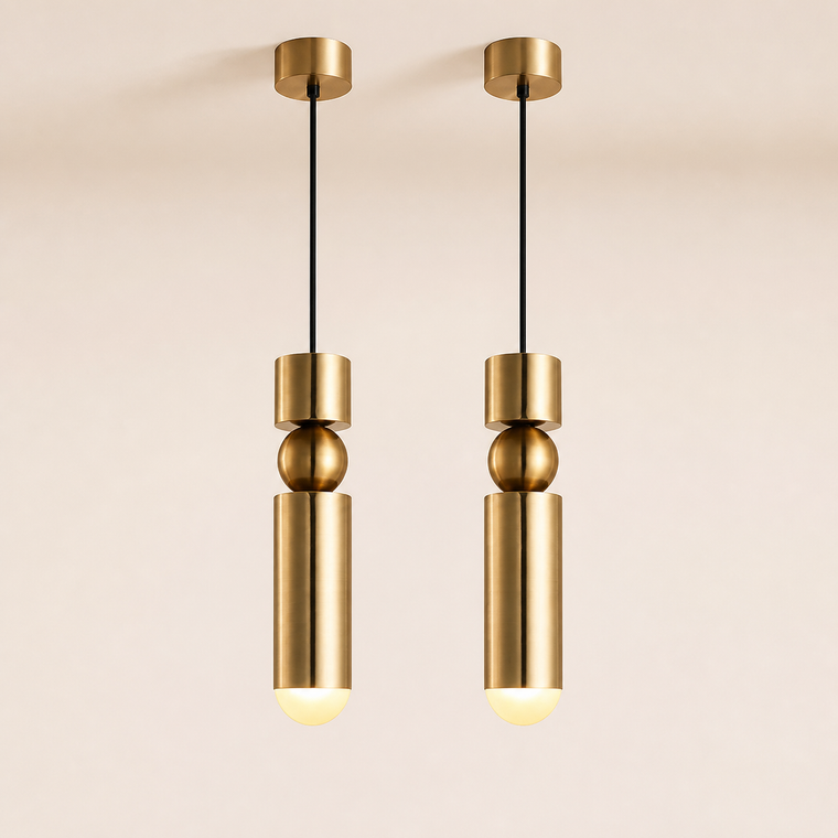 Resto Glow AI product image 2026-08-03 — clean background — Nordic Brass Pendant Light for Restaurants and Cafés