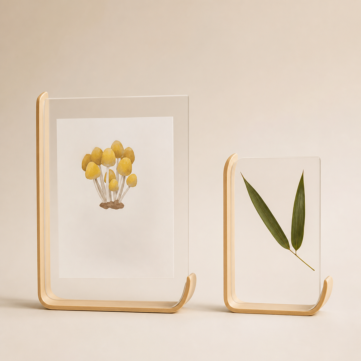 Resto Glow AI product image 2026-08-03 — clean background — Nordic Minimalist Wood & Acrylic 6-Inch Display Frame For Restaurant & Café