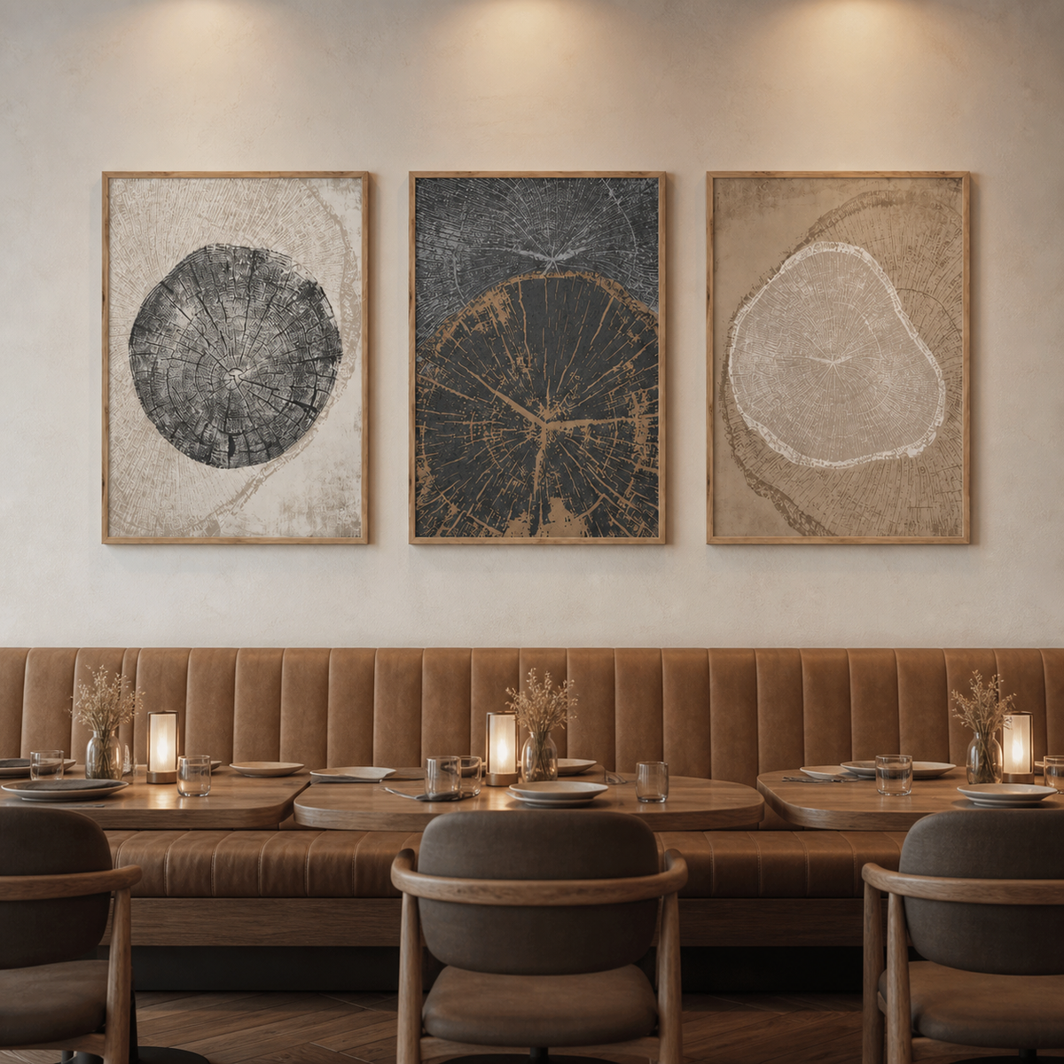 Resto Glow AI product image 2026-08-03 — restaurant view — Frameless Restaurant Canvas Art Print