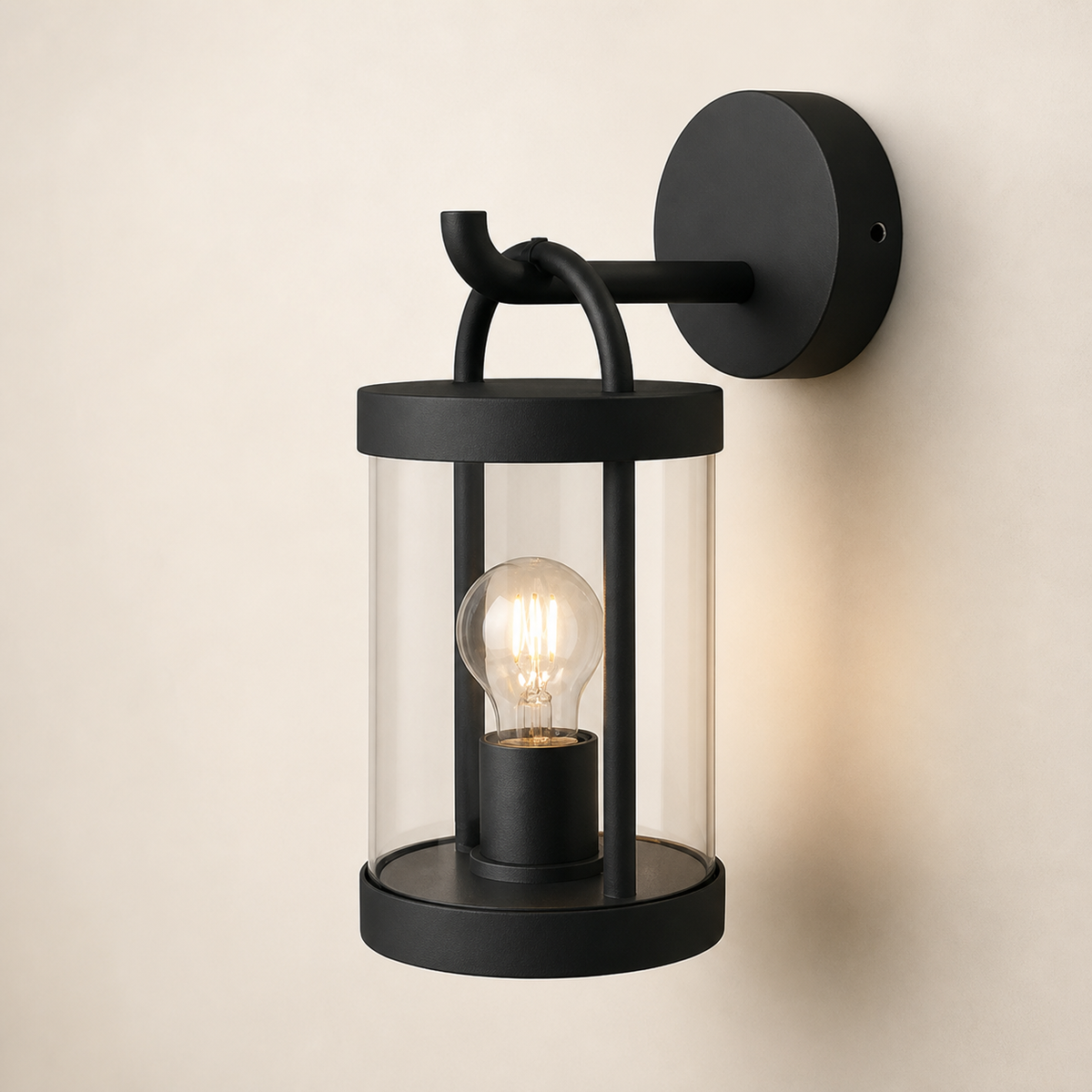 Resto Glow AI product image 2026-08-03 — clean background — Outdoor E26 Lantern Wall Sconce for Restaurant Patios and Entryways