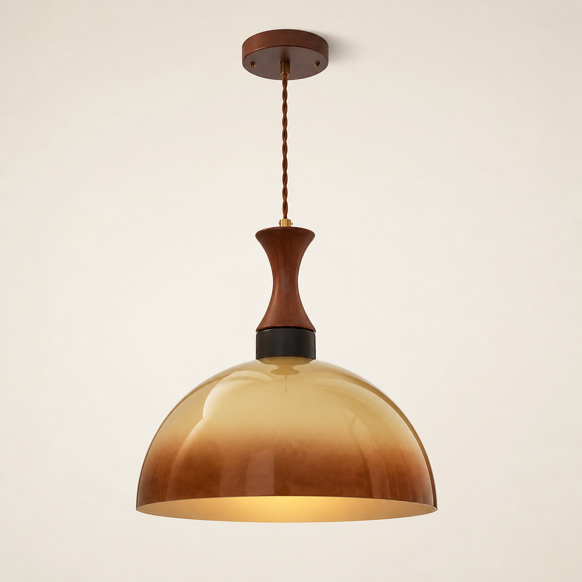 Resto Glow AI product image 2026-08-03 — clean background — Retro Glass Restaurant Pendant Light