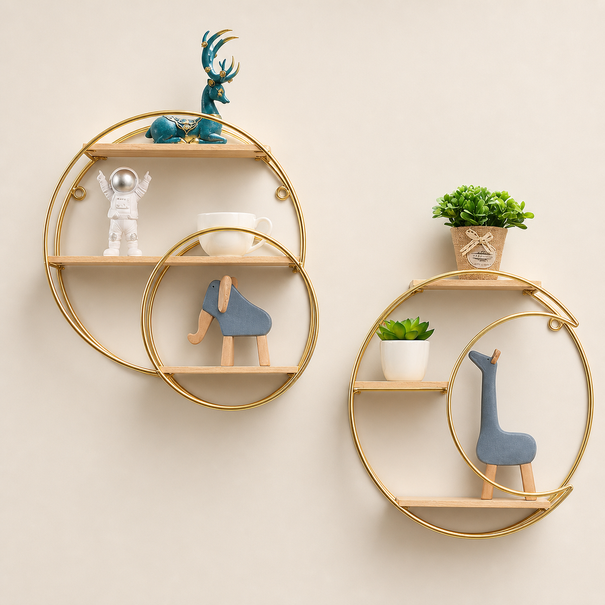Resto Glow AI product image 2026-08-03 — clean background — Restaurant Wall-Mounted Display Shelf
