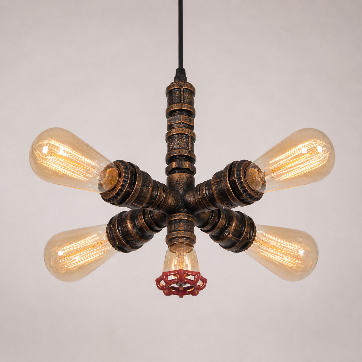 Resto Glow AI product image 2026-08-02 — clean background — Retro Industrial Pipe Light for Restaurant Bars